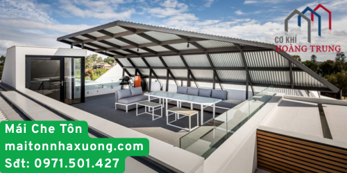 Thi Công Làm Mái Tôn Che Sân Tại Bình Thạnh - Hiện Đại, Giá Rẻ