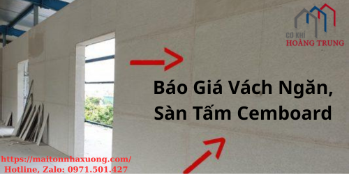 Báo Giá Thi Công Vách Ngăn, Sàn Tấm Cemboard - Cơ Khí Hoàng Trung