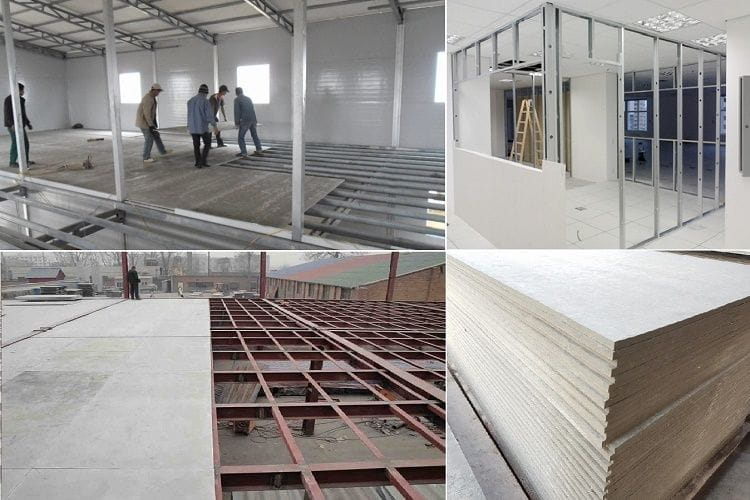 Thi công vách ngăn, sàn tấm cemboard